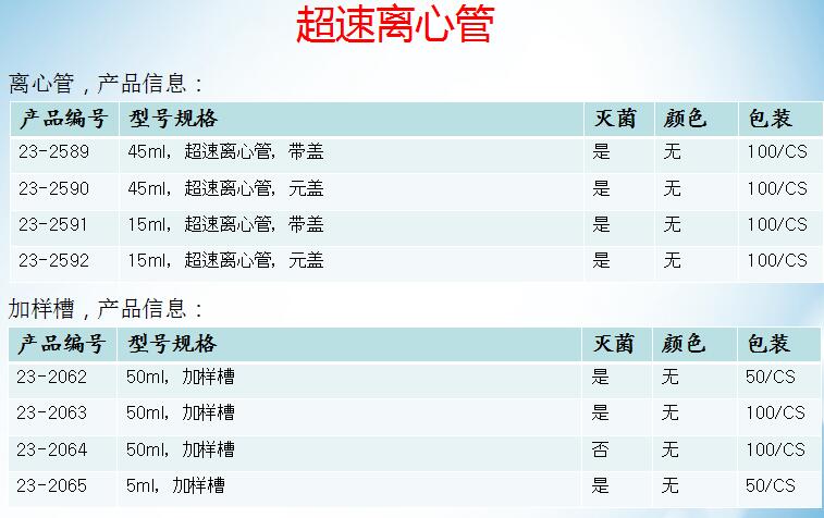 美国Crystalgen新型超速离心管23-2589